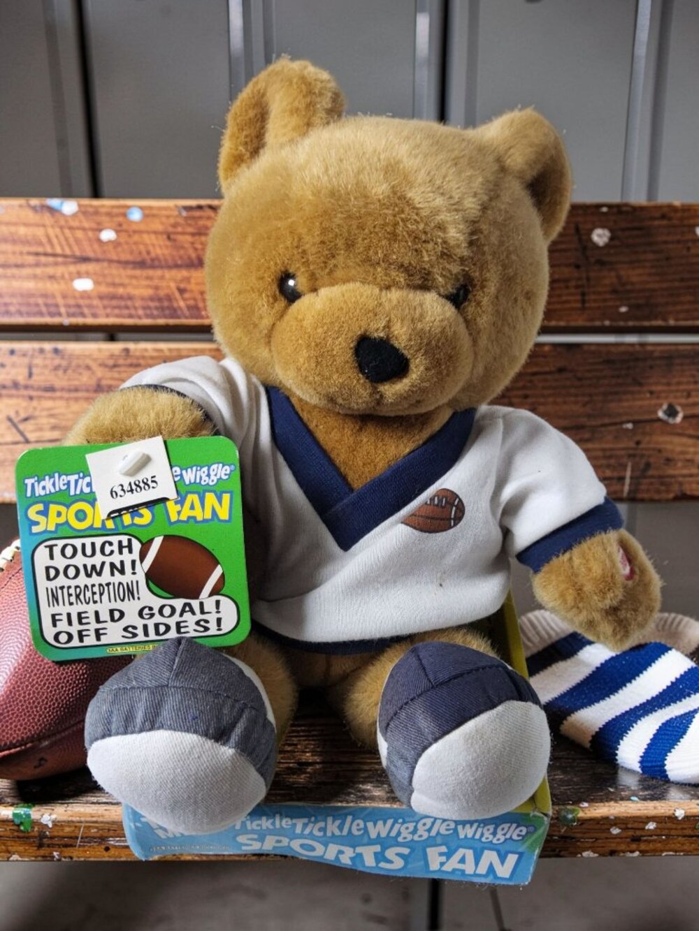 new dan dee tickly wiggly sports fan football animated bear